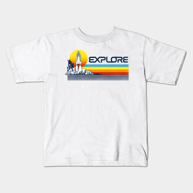 EXPLORE Kids T-Shirt by ALFBOCREATIVE